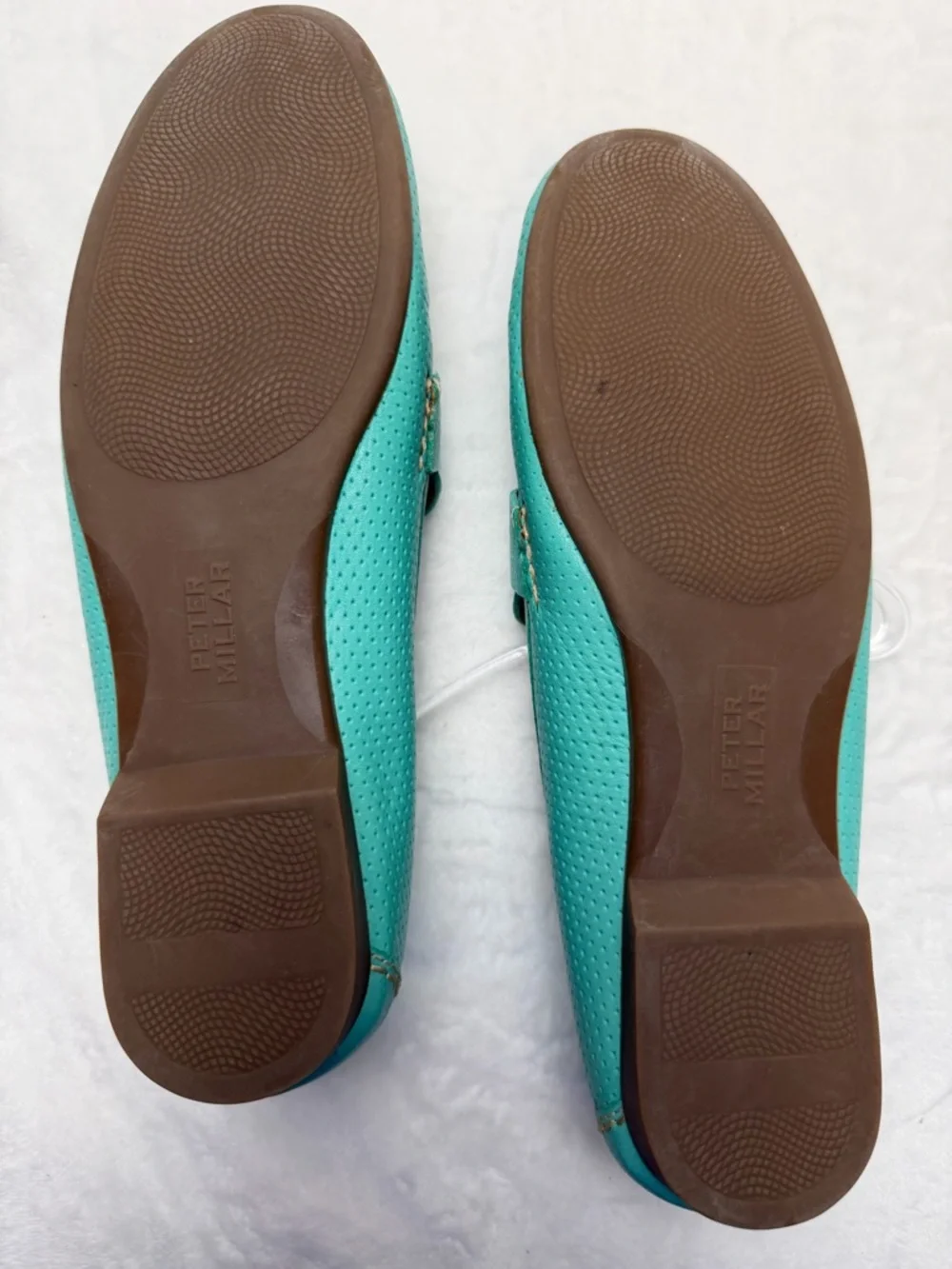 Peter Millar Perforated Leather Driving Loafers 8 Preppy Resort Travel Comfort - Picture 7 of 11